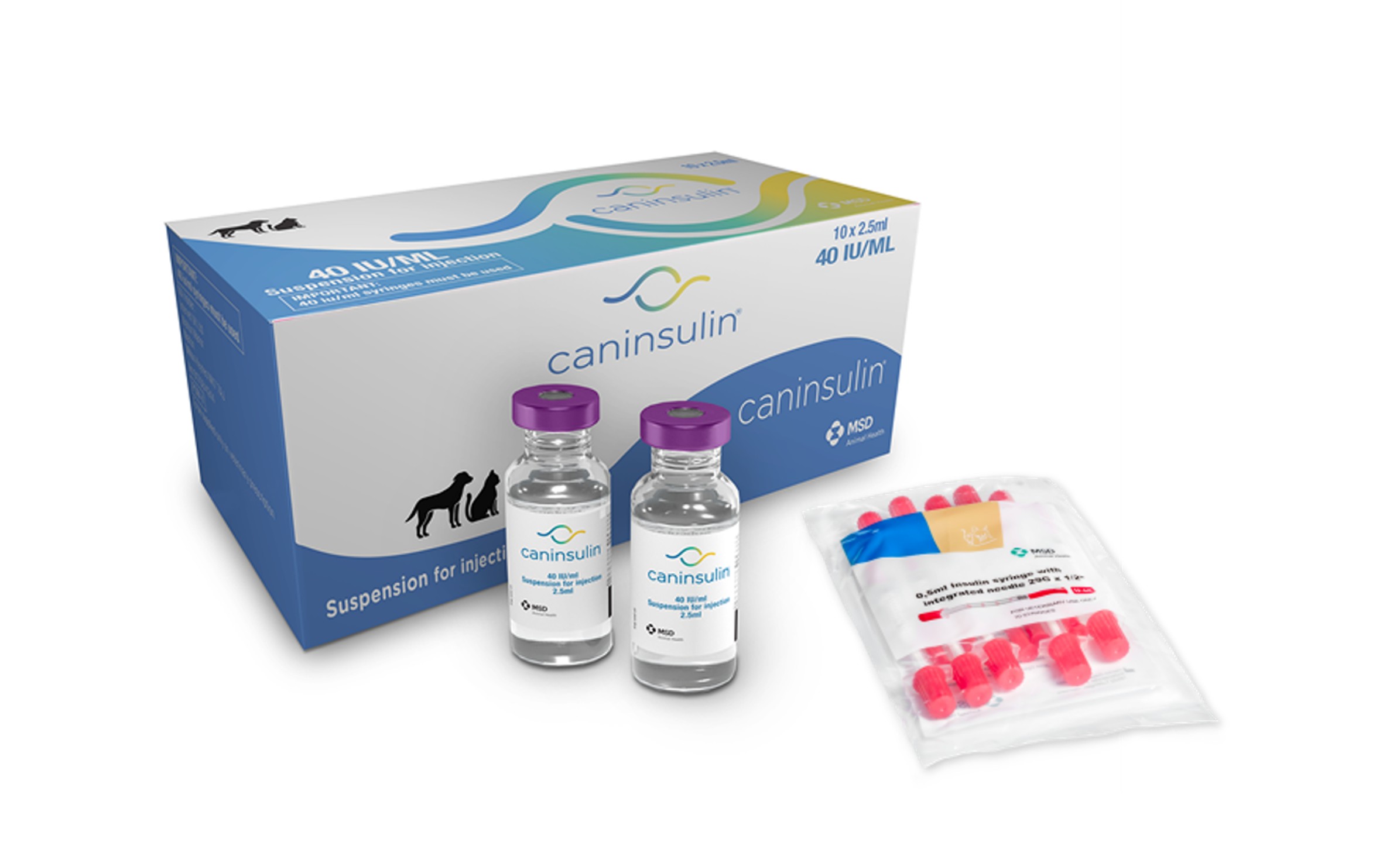 캐닌슐린 2.5ml 및 U40 시린지 제품 이미지